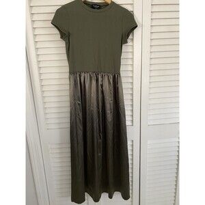 Isaac Mizrahi New York Womens Dress Small Olive Green Hunter
